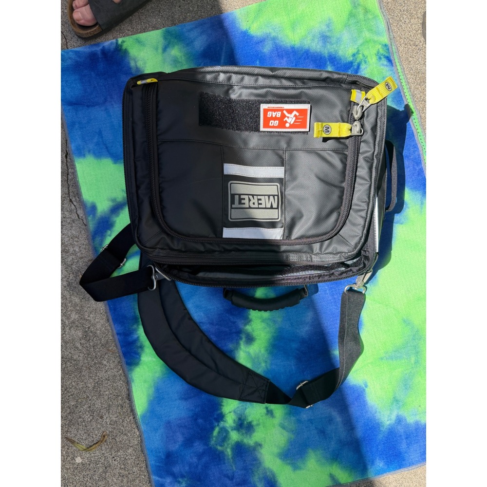 Meret Go Bag Tactical Messenger Bag Unisex Large Black Ballistic Nylon EMS Duty
